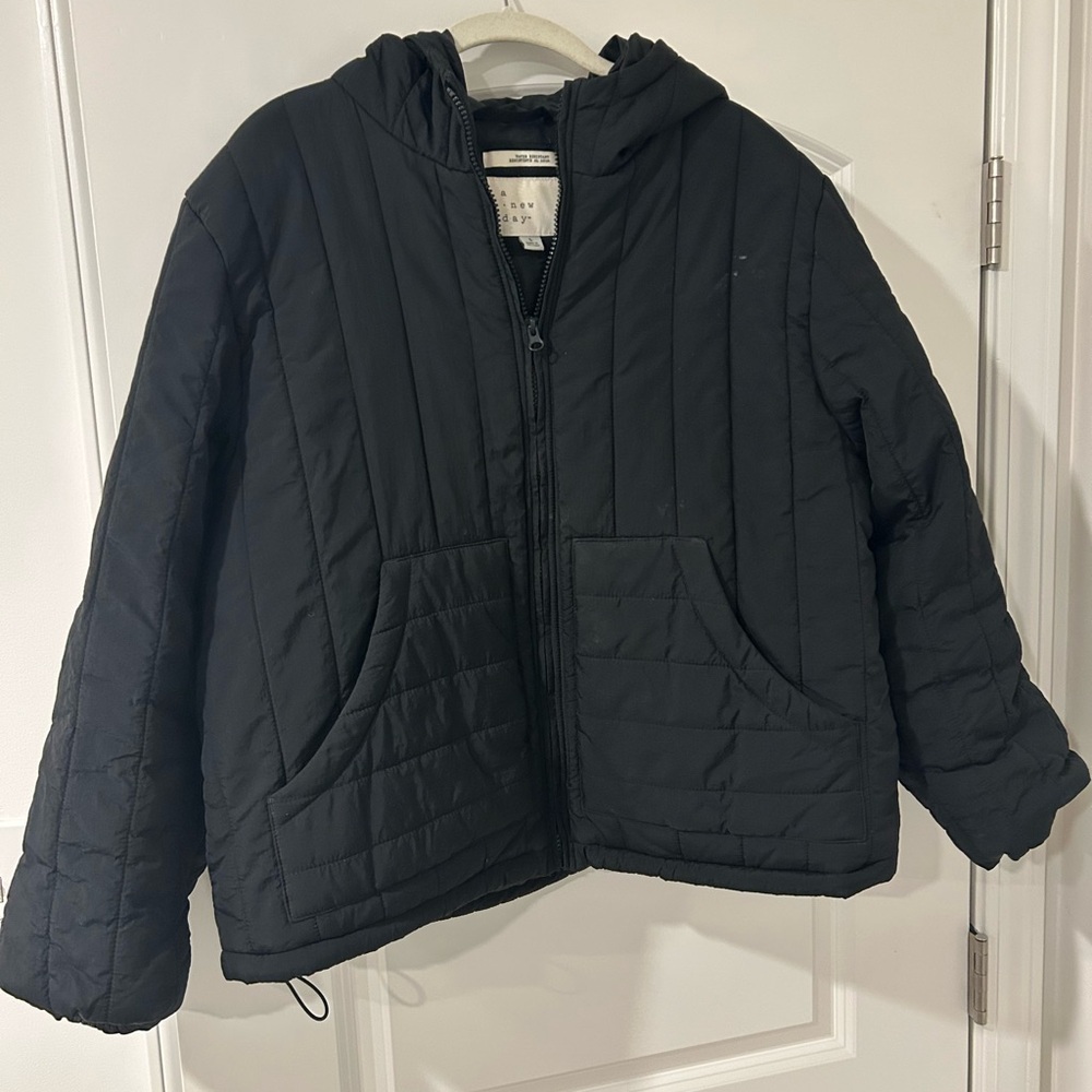 Black Womens Puffer Jacket Size L